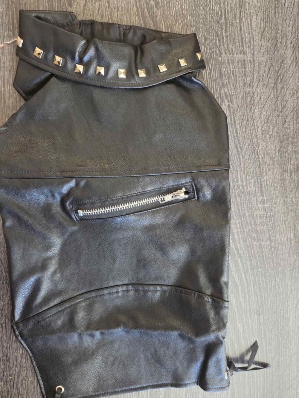 Black Leather Jacket For A Small Dog